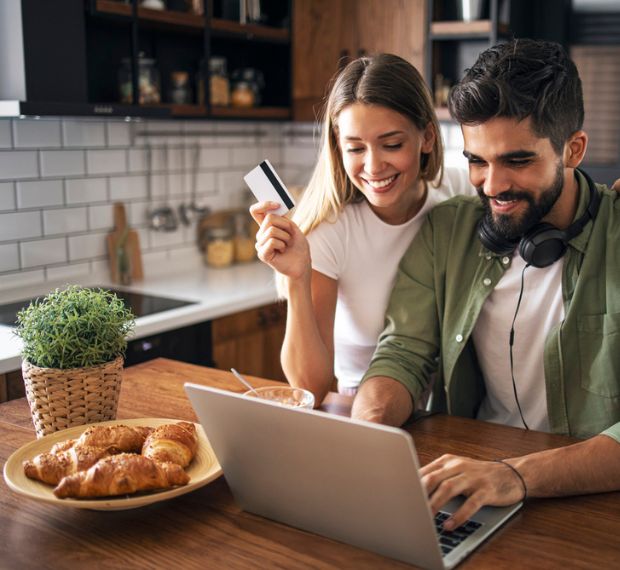 Couple at Computer w/CC
