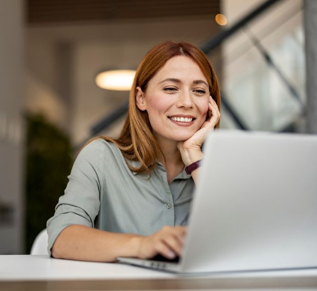 Lady with Computer