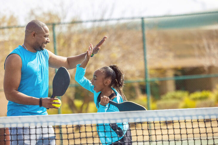 Pickleball father and daughter
