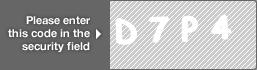 captcha code for visual authentication  letter D number 7 letter P number 4