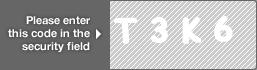 captcha code for visual authentication  letter T number 3 letter K number 6